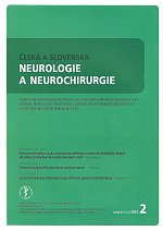 časopis Česká a slovenská neurologie a neurochirurgie č. 2/2022