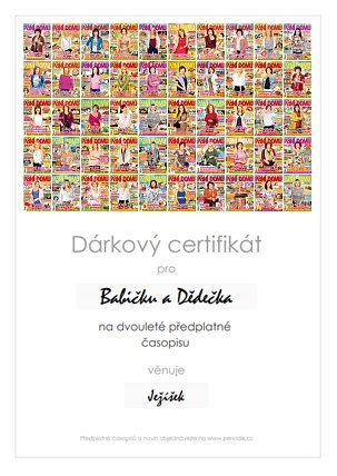 Náhled dárkového certifikátu