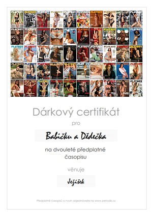Náhled dárkového certifikátu