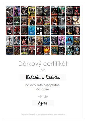 Náhled dárkového certifikátu