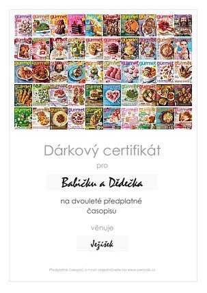 Náhled dárkového certifikátu