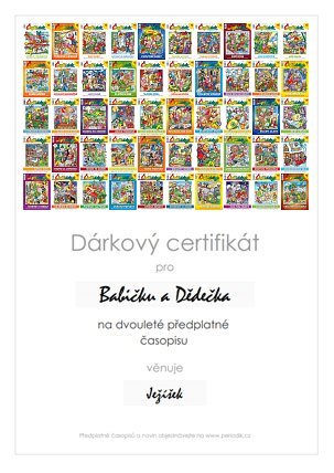 Náhled dárkového certifikátu