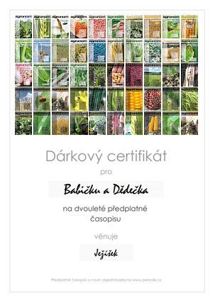 ukázka dárkového certifikátu