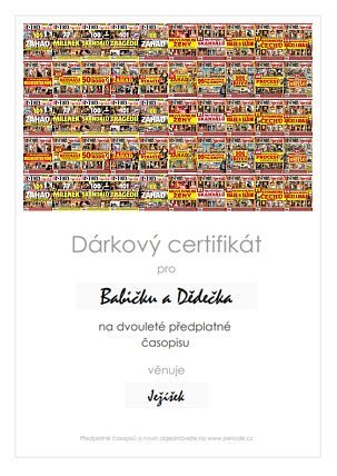 Náhled dárkového certifikátu