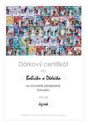 Náhled dárkového certifikátu