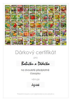 Náhled dárkového certifikátu