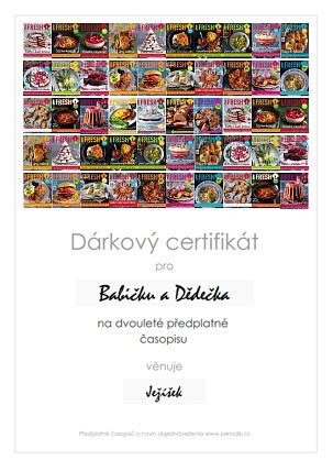 Náhled dárkového certifikátu