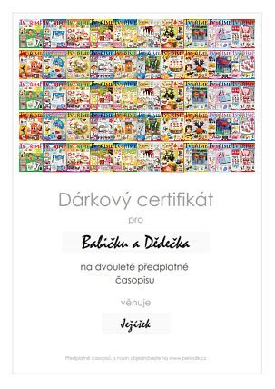 Náhled dárkového certifikátu