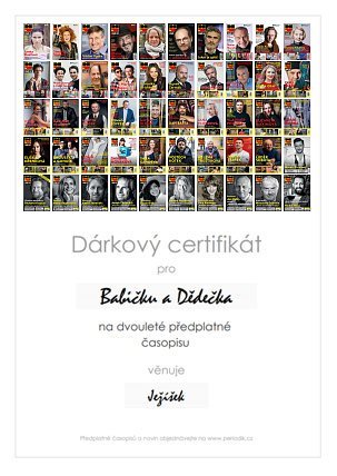 Náhled dárkového certifikátu