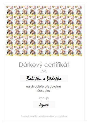 Náhled dárkového certifikátu