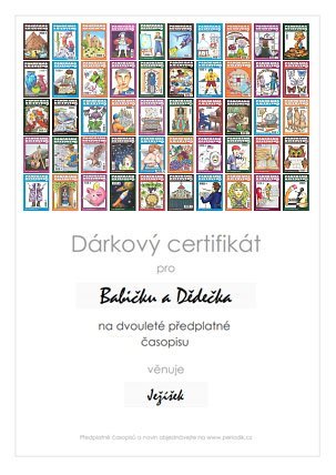 Náhled dárkového certifikátu