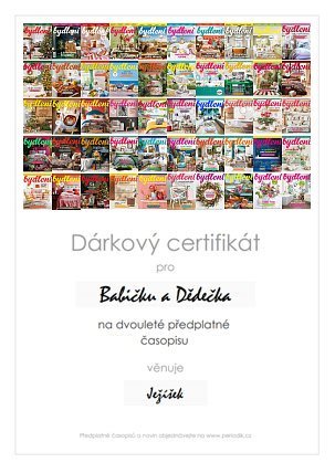 Náhled dárkového certifikátu