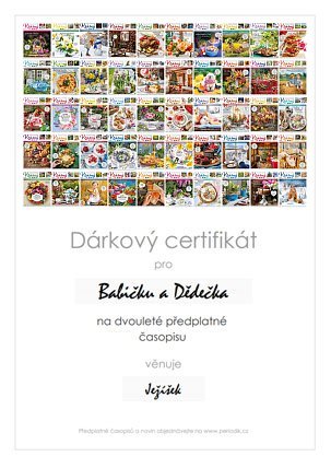 ukázka dárkového certifikátu