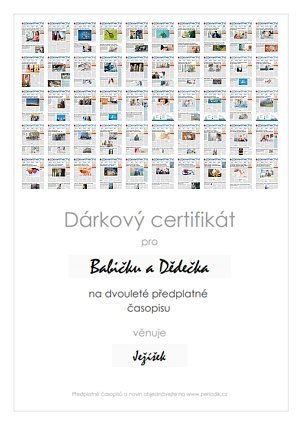 Náhled dárkového certifikátu