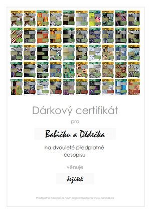 Náhled dárkového certifikátu