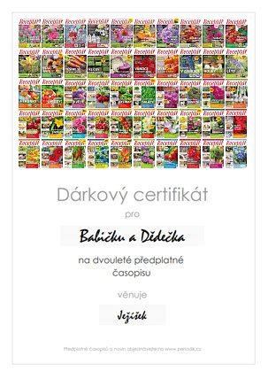 ukázka dárkového certifikátu