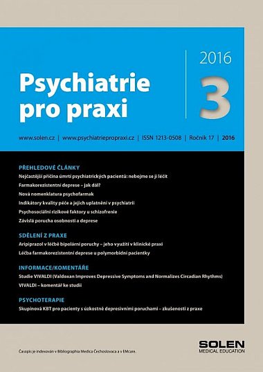 časopis Psychiatrie pro praxi č. 3/2016