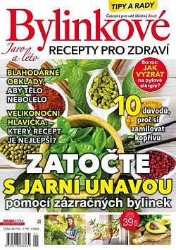 Titulní stránka časopisu Bylinkové recepty pro zdraví
