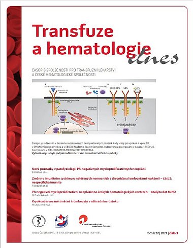 časopis Transfuze a hematologie dnes č. 3/2021