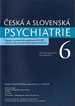 časopis Česká a slovenská psychiatrie č. 6/2020