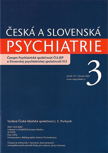 časopis Česká a slovenská psychiatrie č. 3/2021