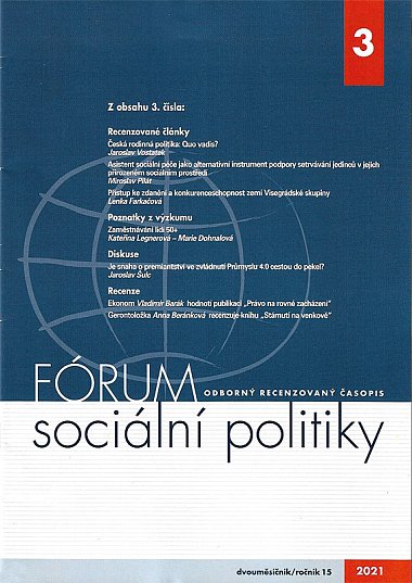 časopis Fórum sociální politiky č. 3/2021