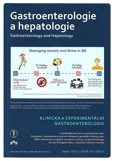 časopis Gastroenterologie a hepatologie č. 4/2022