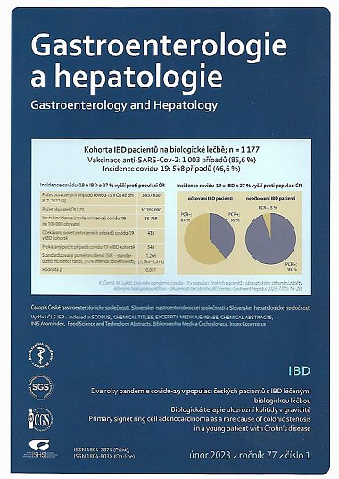 časopis Gastroenterologie a hepatologie č. 1/2023