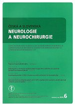 časopis Česká a slovenská neurologie a neurochirurgie č. 6/2020