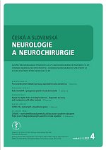 časopis Česká a slovenská neurologie a neurochirurgie č. 4/2021