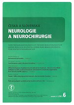 časopis Česká a slovenská neurologie a neurochirurgie č. 6/2021