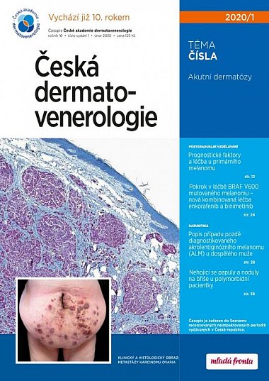 časopis Česká dermatovenerologie č. 1/2020